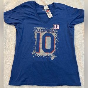 NWT Eli Manning V Neck Womens Tee
